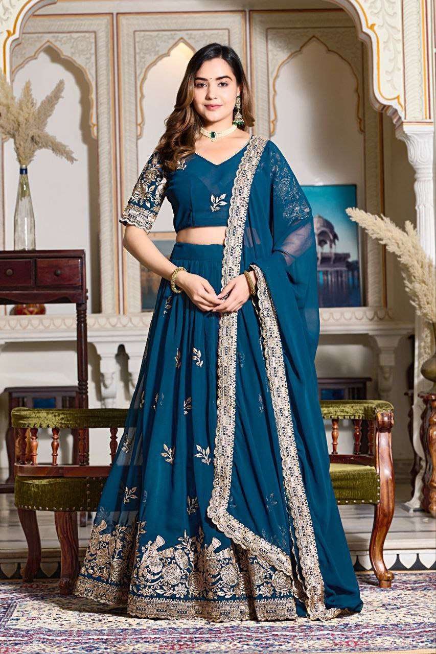 Women's Embroidered Lehenga Choli with Net Dupatta ? Festive & Wedding Wear Set - Image 28